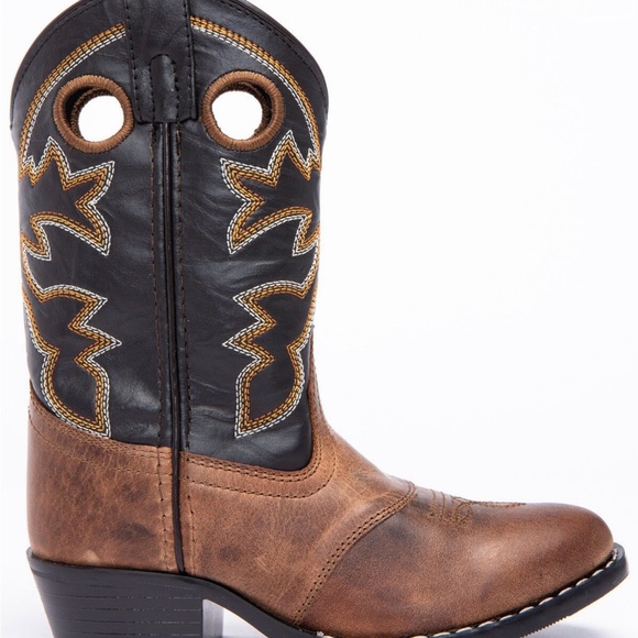 Cody James Boys Western Cowboy Boots - Brown and Black - Picture 2 of 11